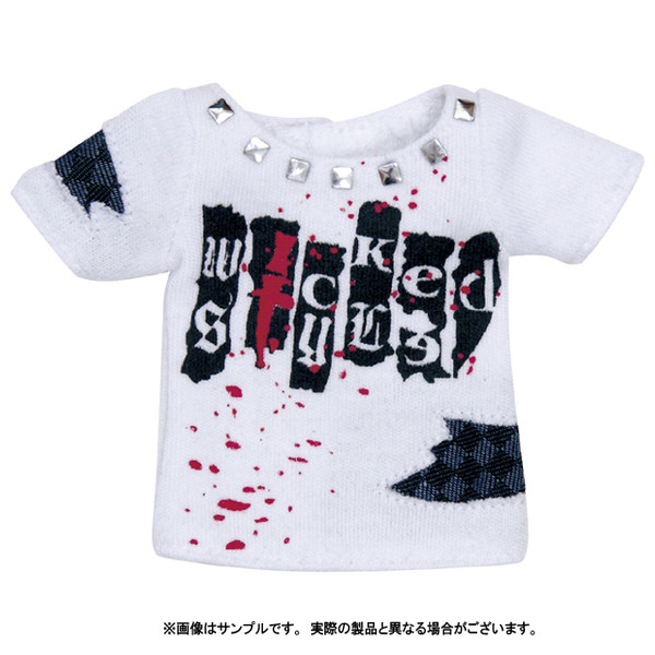 Wicked Style Studded T-Shirt (White), Azone, Accessories, 1/6, 4571117009096